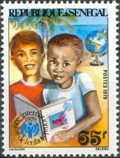 Boys with Book, Globe, IYC emblem