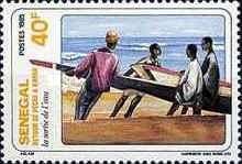 Men Launching Fishing Boat