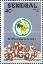 Crowd, Hands Raised. CEAO Emblem.