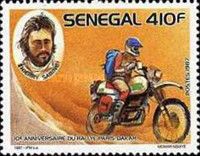 Thierry Sabine and Motor Cyclist