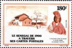 Old Dakar Railway Station and Young Woman