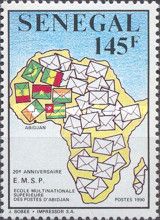 Envelopes and Flags on Map of Africa