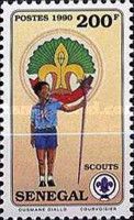 World Scout Emblem and Scout Holding Flag Pole