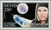 Gagarin in Pilot Suit and Vostok 1