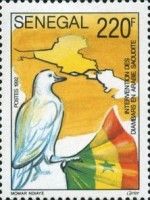Dove, Flag and Map of Gulf