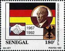 Handshake, German Flag and Coat of Arms