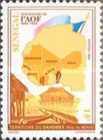Dahomey, Canoes and Village