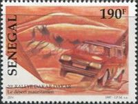 Off-road Vehicle Crossing Mauritanian Desert