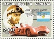 Juan Manuel Fangio (1911-1995) and Mercedes-Benz W196