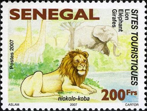 Lion (Panthera leo), African Elephant (Loxodonta africana)