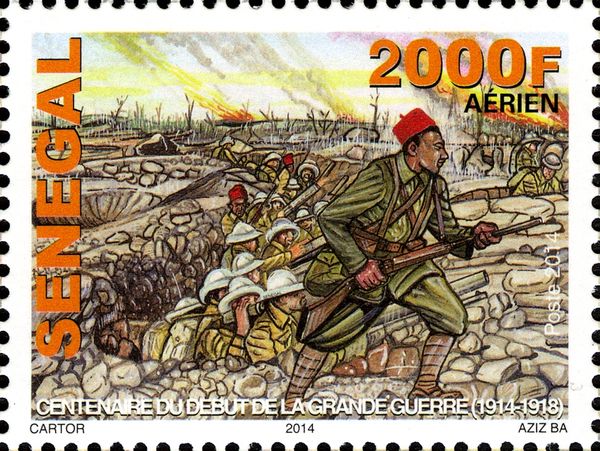 Battlefield and Soldiers in Trenches