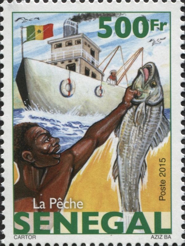 Caught fish & Fishing boat