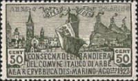 Delivery to San Marino of Italian Flag on Arbe