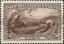 700th anniversary of death of San Francesco d'Assisi