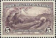 700th anniversary of death of San Francesco d'Assisi
