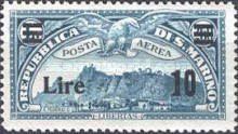 Monte Titano - overprint new value