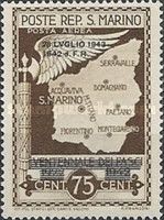 Map of San Marino - overprinted