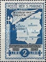 Map of San Marino - overprinted