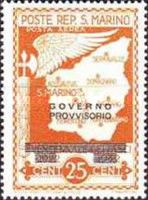 Map of San Marino - overprinted