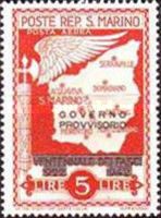 Map of San Marino - overprinted