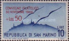 Air Mail - 1946 new color - ovp Congresso Filatelico