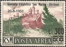 Stamp Day 1951 San Marino Riccione