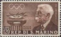 Olympic Flame and Baron Pierre de Coubertin