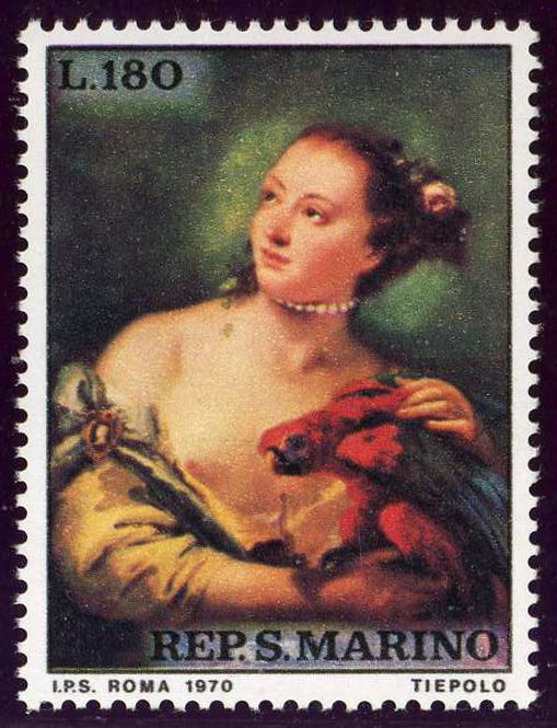 Woman with Parrot