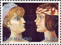 Heads of two women, painting by Franco Gentilini