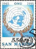 UN Emblem and People