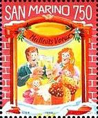 Family eating, drinking