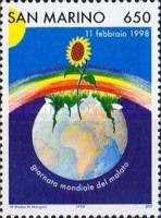 Rainbow, flower and planet