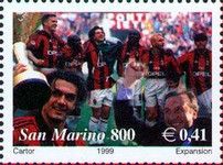 Milan champions Italy in 1999