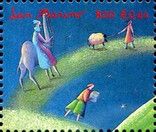 Magus on camel and woman with sheep