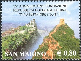 Mount San Marino and Great Wall of China