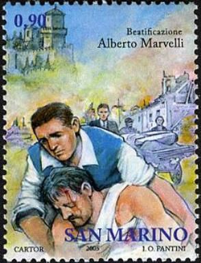 Alberto Marvelli and a wounded