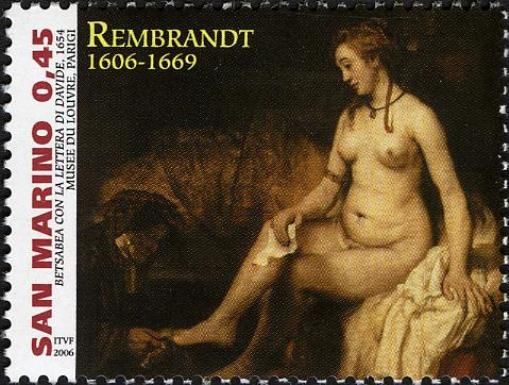 Bathsheba at her Bath by Rembrandt
