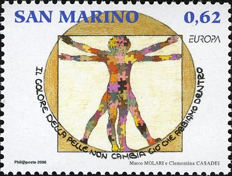 Vitruvian Man as jigsaw puzzle