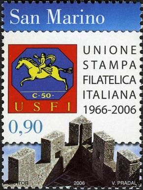 Emblem and castle turrets