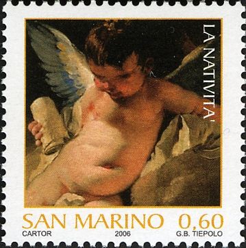 The Nativity by Tiepolo - Angel