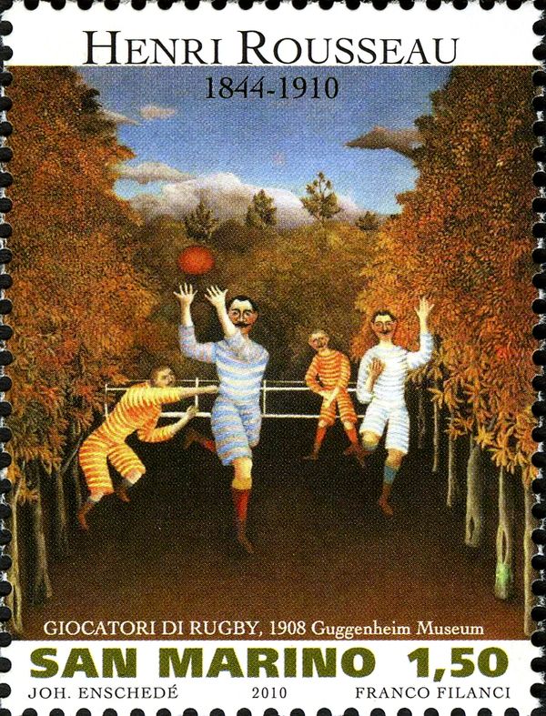 The Football Players by Henri Rousseau