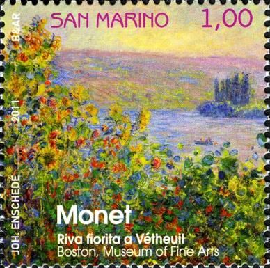 Flower Beds at Vétheuil by Monet