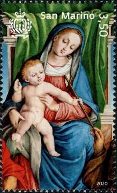 Madonna and Child Enthroned with Saints by Girolamo Marchesi