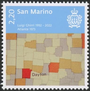 Map of Ohio USA highlighting Dayton
