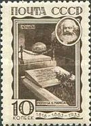 Grave of Karl Marx in Highgate Cemetery, London