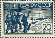 Members of Polar Expedition Greeting Rescue Ships