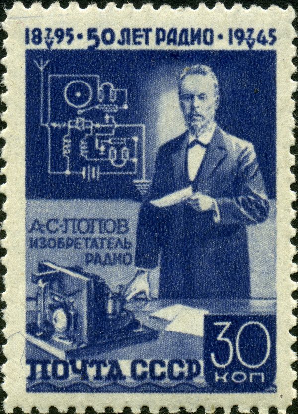 A.S. Popov with Worlds' First Radio