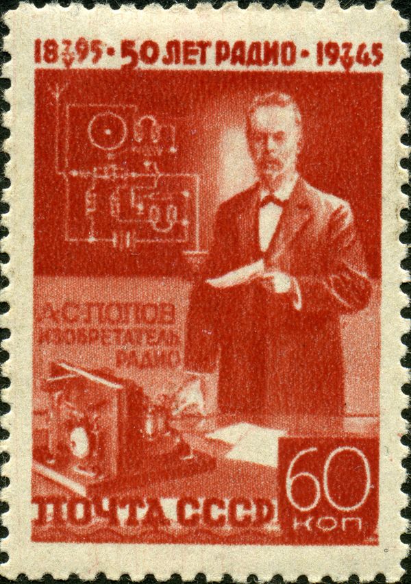 A.S. Popov with Worlds' First Radio