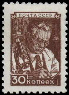 Scientist at Microscope
