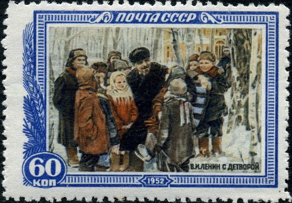 Lenin and Children, A. Varlamov (1950)